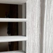 Hardwood shutters in craft white
